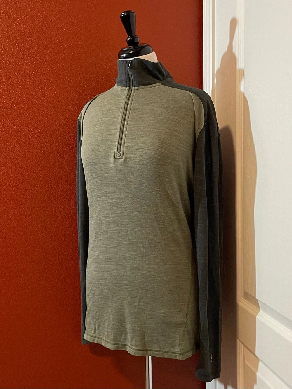 Smartwool Men’s 250 Merino Wool Quarter Zip Pullover Layer Two Tone Hiking Shirt